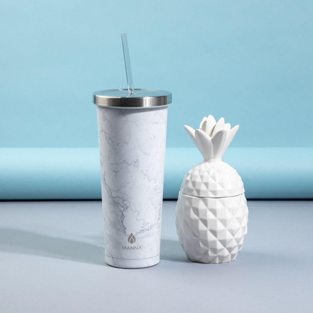 24 oz Marble Chilly Tumbler